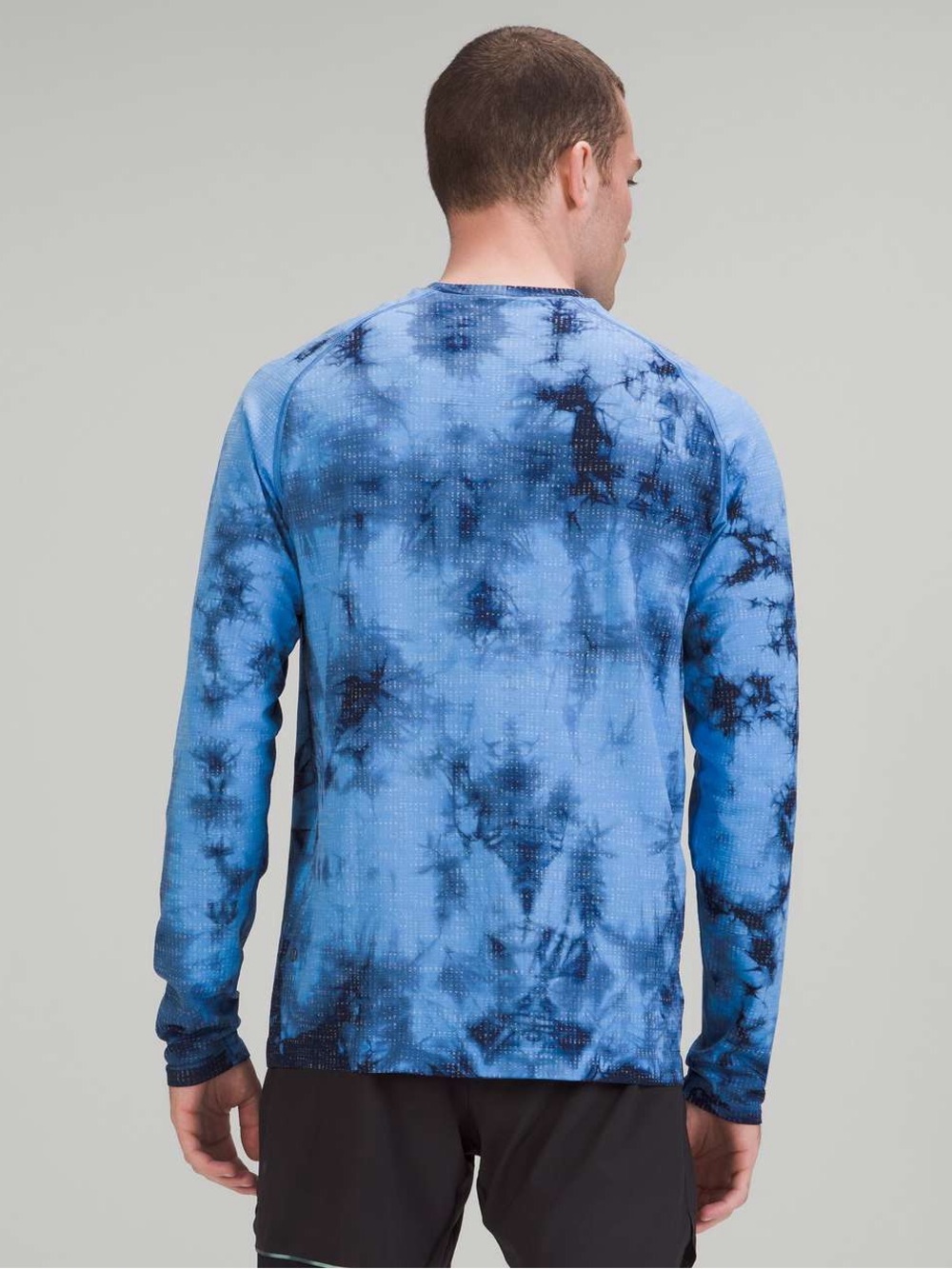 🆕💙 Lululemon Metal Vent Tech Long Sleeve 2.0 Disconnect Marble Dye Blue Nile - Picture 2 of 8